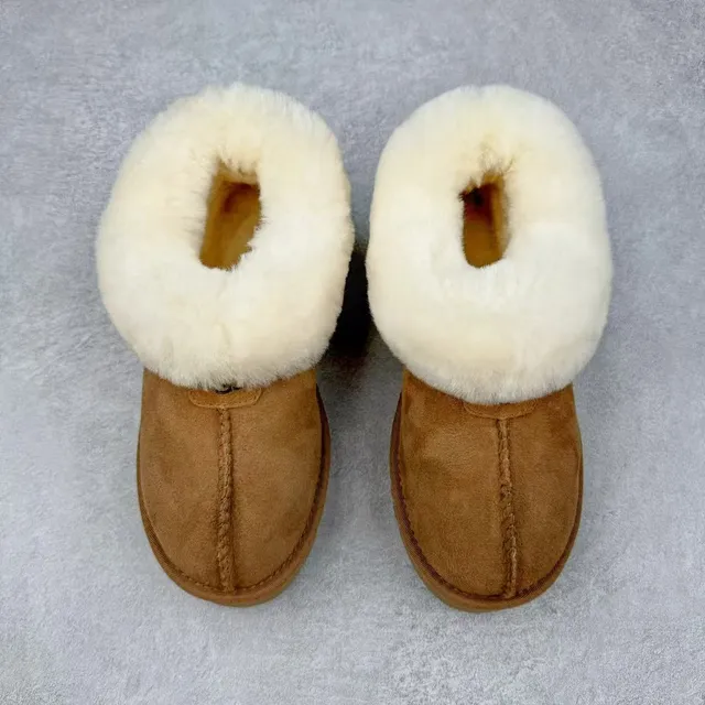 UGG Tasman Tan Shearling-Lined Platform Snow Boots 2