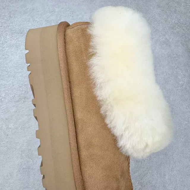 UGG Tasman Tan Shearling-Lined Platform Snow Boots 6