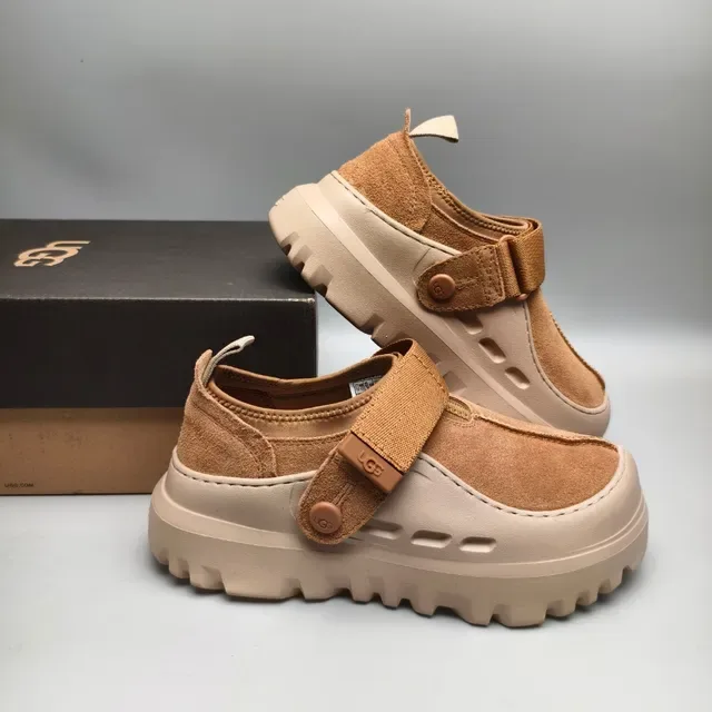 UGG Tasman Tan Suede Strap Clog 6