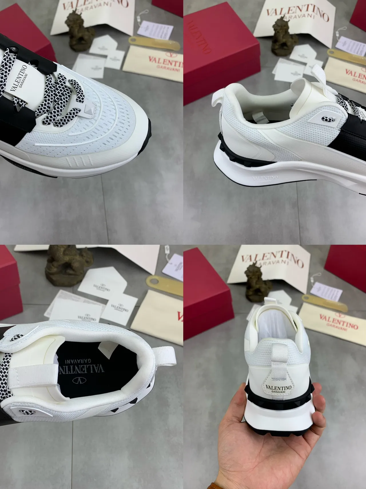 Valentino Garavani sneaker lifestyle blanc et noir 2