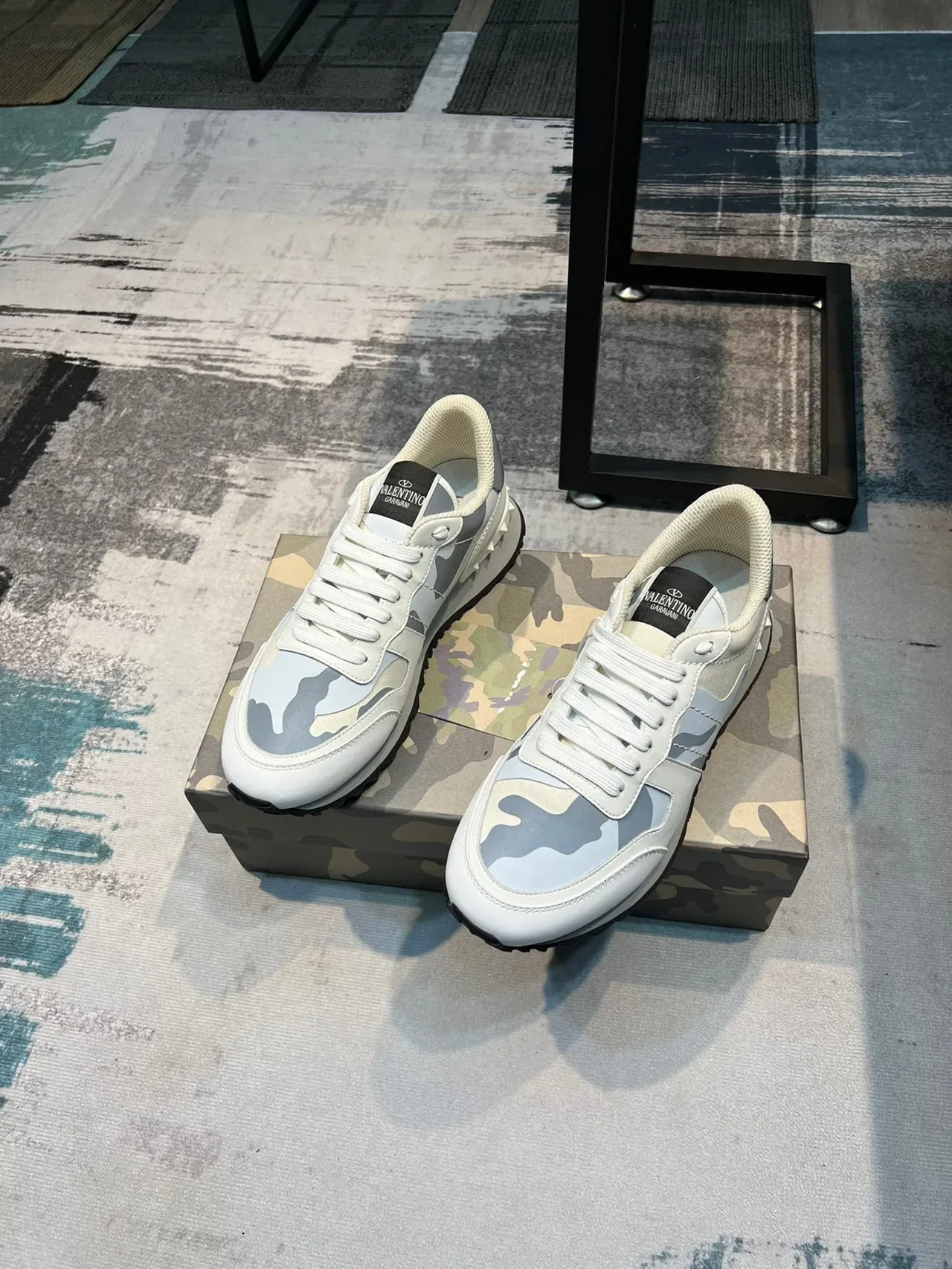 Valentino Rockstud Camouflage Lifestyle Sneakers 5
