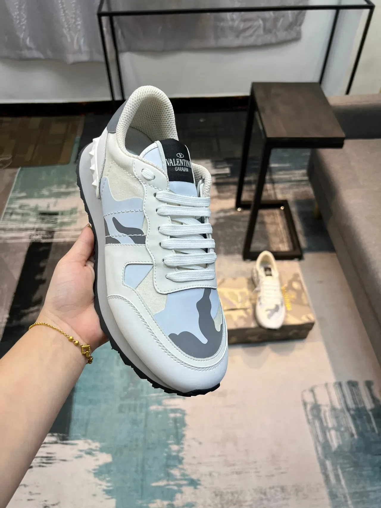 Valentino Rockstud Camouflage Lifestyle Sneakers 6