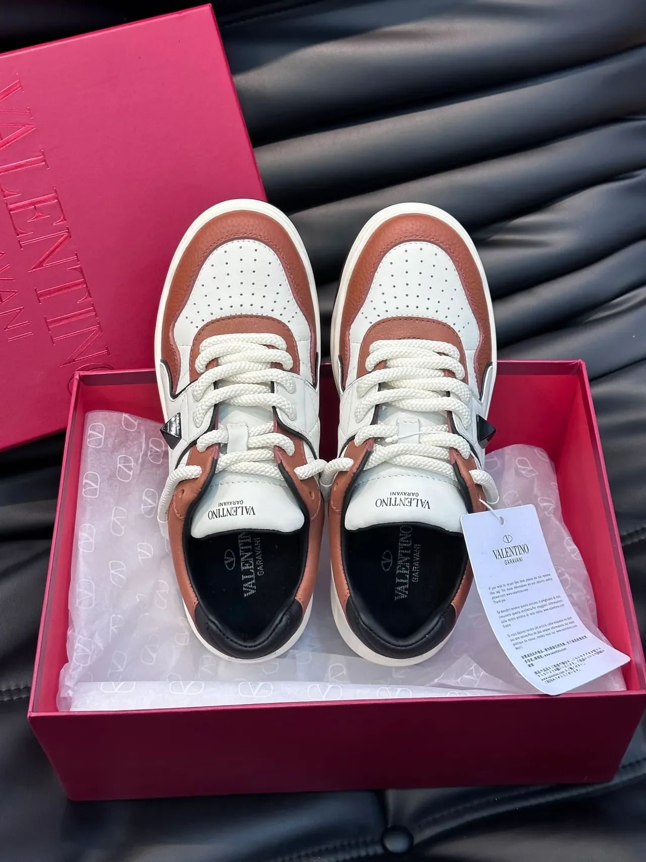 Sneakers Lifestyle en Cuir Color-Blocked Rockstud Valentino 4