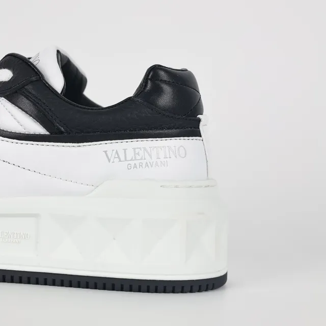 Valentino Rockstud Platform Sneaker White and Black Lifestyle Sneakers 4