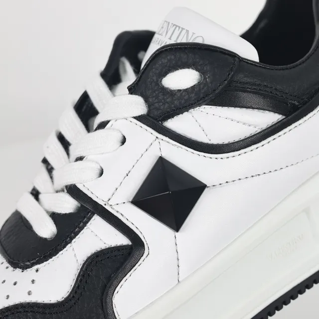 Valentino Rockstud Platform Sneaker White and Black Lifestyle Sneakers 6