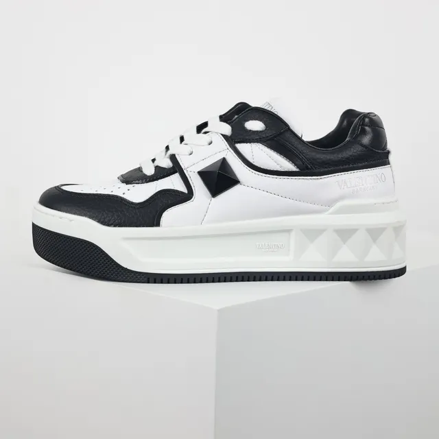 Valentino Rockstud Platform Sneaker White and Black Lifestyle Sneakers 9