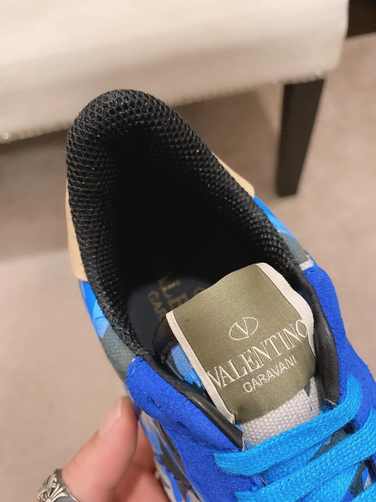 Valentino Rockstud Runner Blue Star-Print tênis lifestyle 4