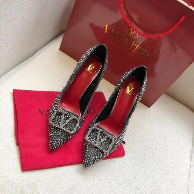 Valentino Rockstud Studded Pointed-Toe Buckle Stilettos 3