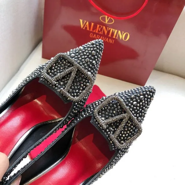 Valentino Rockstud Studded Pointed-Toe Buckle Stilettos 5