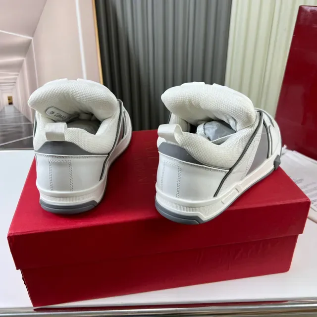 Valentino VLogo High Top Sneakers Lifestyle Blanc Gris Navy 3