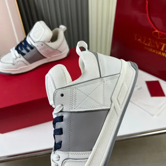 Valentino VLogo High Top Sneakers Lifestyle Blanc Gris Navy 5