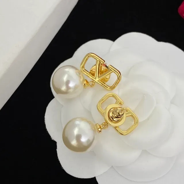 Valentino VLogo Boucles d'Oreilles Perles 2