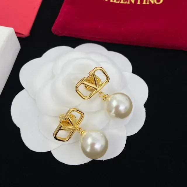Valentino VLogo Boucles d'Oreilles Perles 3