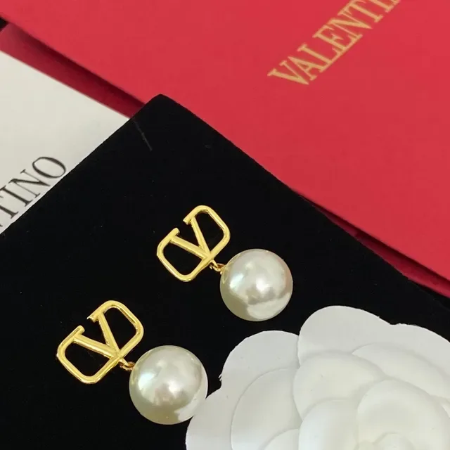 Valentino VLogo Boucles d'Oreilles Perles 4