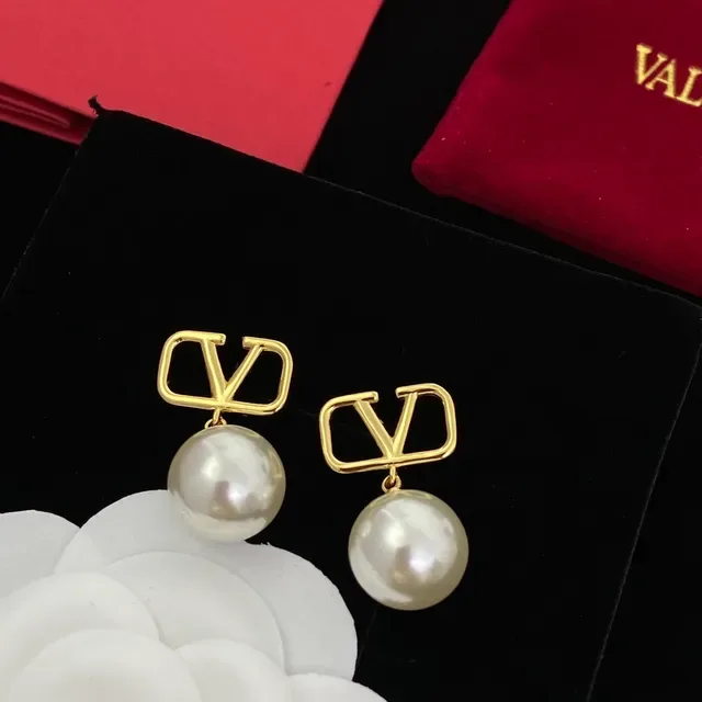 Valentino VLogo Boucles d'Oreilles Perles 5