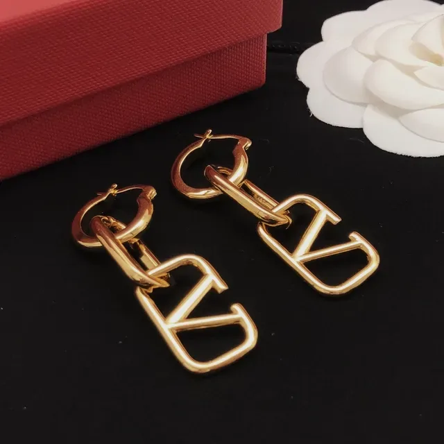 Valentino VLTN Pendientes de eslabones dorados 3