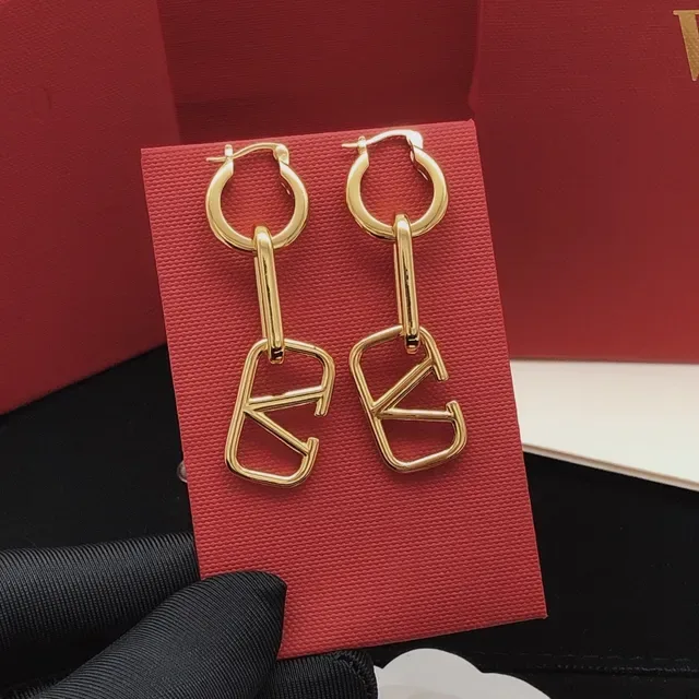 Valentino VLTN Pendientes de eslabones dorados 8
