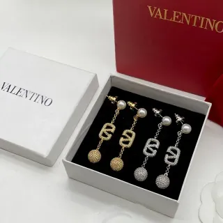 Valentino VLTN Pearl and Pavé Sphere Drop Earrings