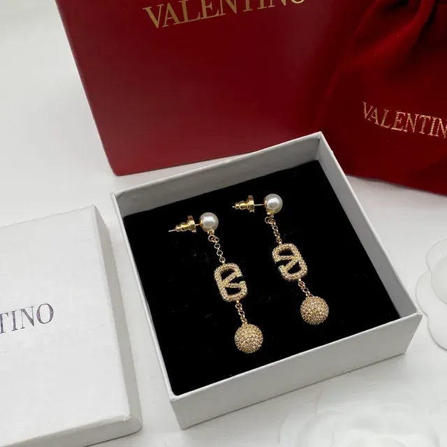Valentino VLTN Perles et Pavé Sphère Boucles d'Oreilles Pendantes 6