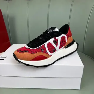 Valentino VLTN Runner Red Floral Lace Chunky Sneakers