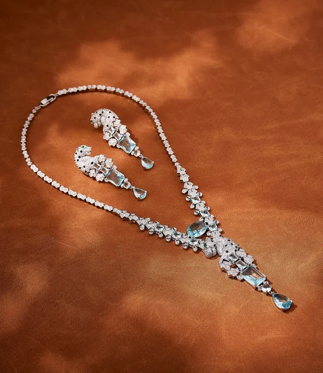 Van Cleef & Arpels Panthère Aquamarine and Diamond Panther Necklace 5
