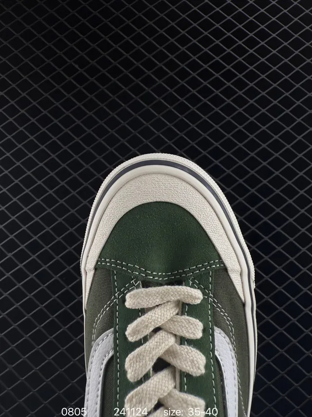 Vans Old Skool Olive Green Checkerboard Skateboard Shoes 2
