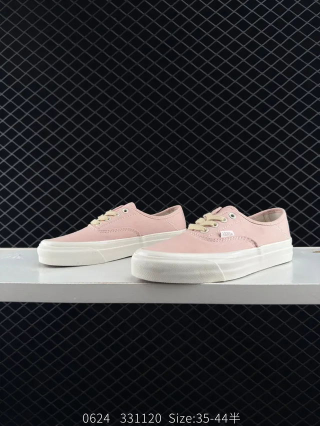 Vans Pink Beige Low-Top Canvas Upper Skateboard Shoes 3