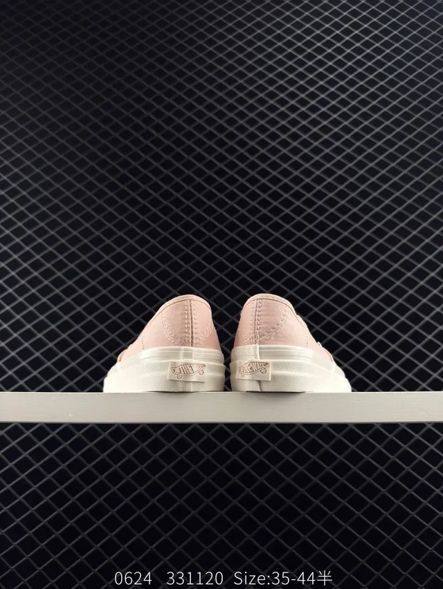 Vans Pink Beige Low-Top Canvas Upper Skateboard Shoes 4