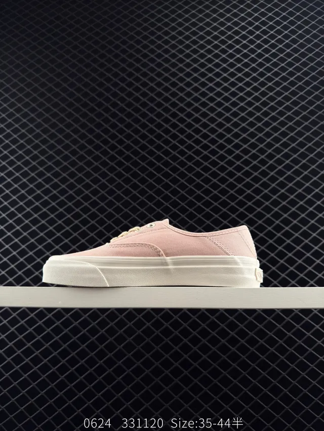 Vans Pink Beige Low-Top Canvas Upper Skateboard Shoes 6