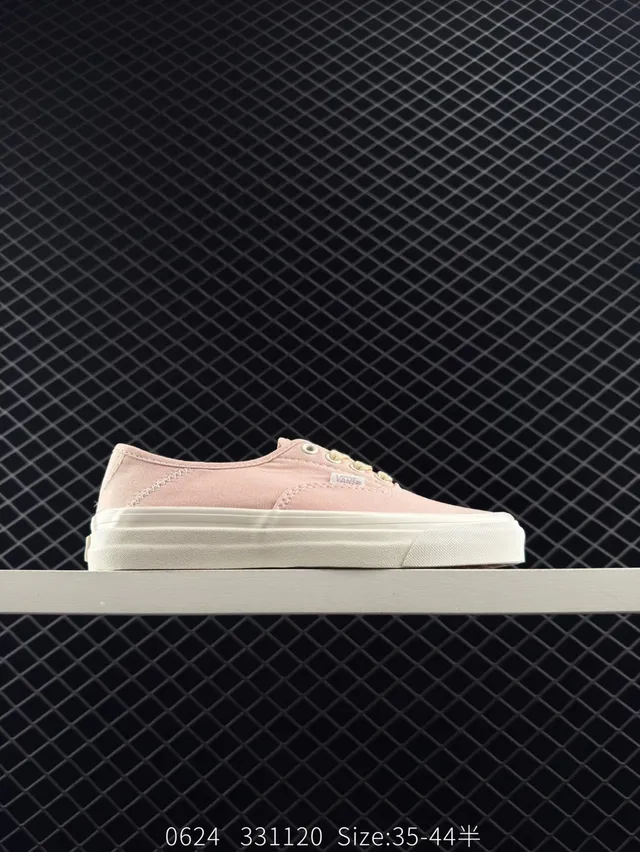 Vans Pink Beige Low-Top Canvas Upper Skateboard Shoes 7