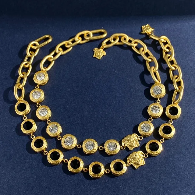 Versace Chain Reaction collier Medusa et cristal doré 2