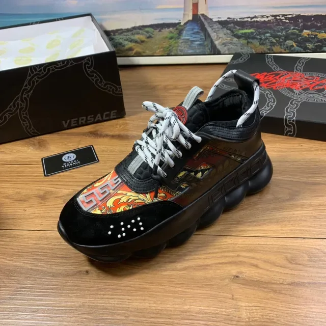 Versace Chain Reaction Multicolor Ornamental Chunky Sneakers 1