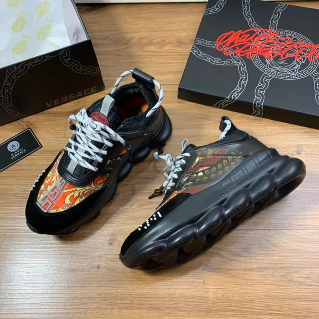Versace Chain Reaction Multicolor Ornamental Chunky Sneakers 4