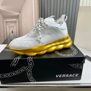 Versace Chain Reaction 白金厚底运动鞋