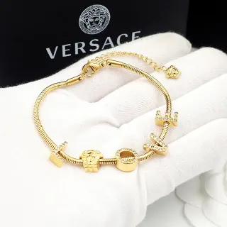 Versace Love Medusa सर्प चेन गोल्ड टोन ब्रेसलेट