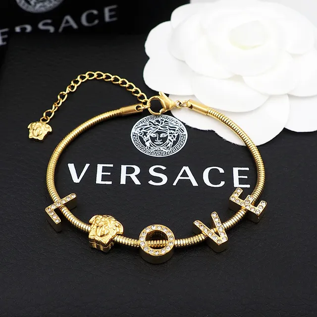 Versace Love Medusa سلسلة الثعبان بلون ذهبي سوار 6