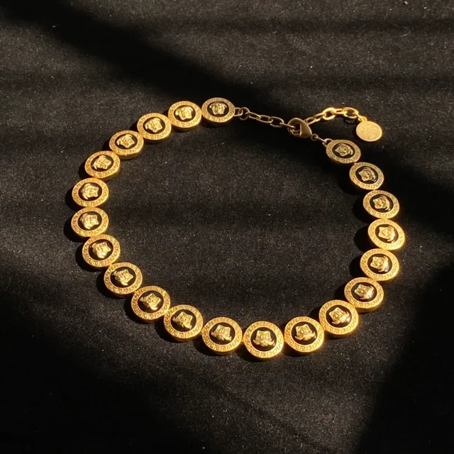 Versace Medusa & V Hoop Prata Dourado Faixa Trançada de Cordo Brincos Pendentes 6