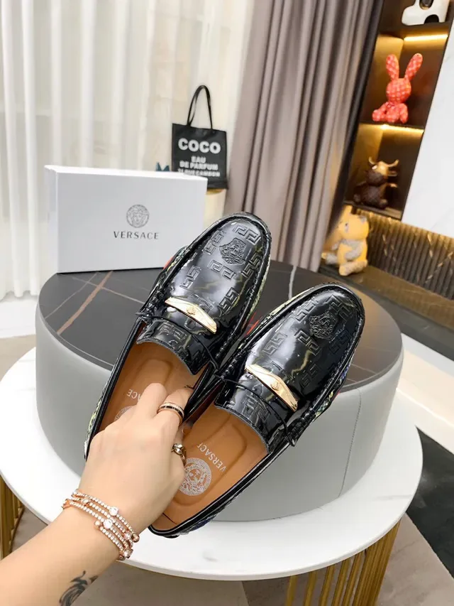 Versace Odissea Mocassins multicolores en cuir de serpent et cuir verni 6