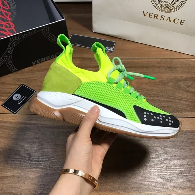 Versace Odissea Neon Green Black Lifestyle Sneakers 2