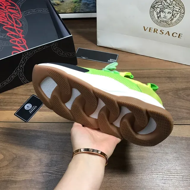 Versace Odissea Neon Green Black Lifestyle Sneakers 3