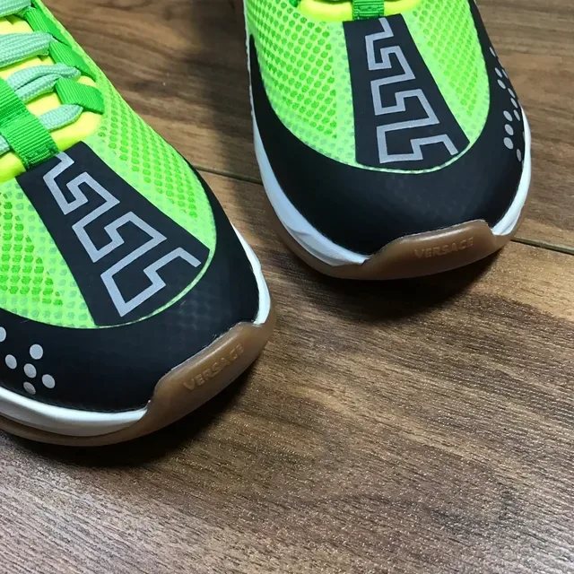 Versace Odissea Neon Green Black Lifestyle Sneakers 4