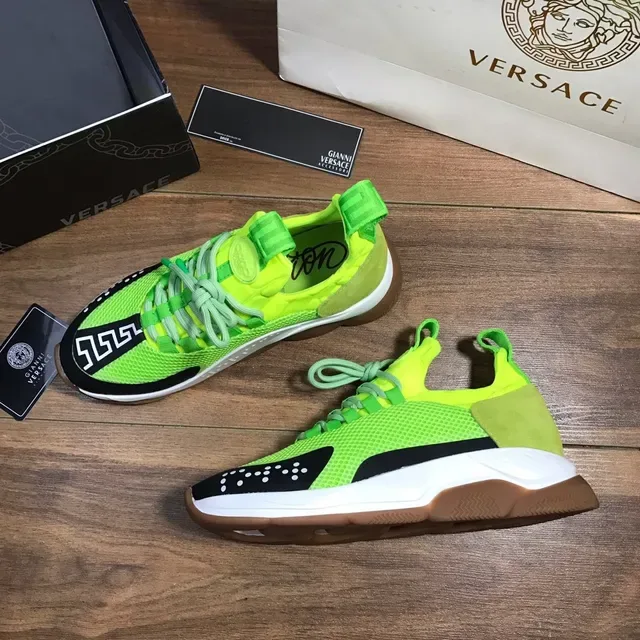 Versace Odissea Neon Green Black Lifestyle Sneakers 5