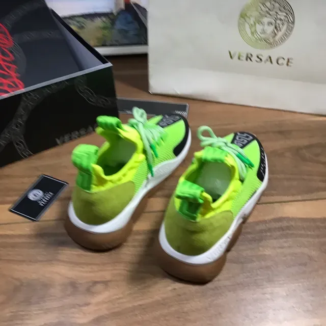 Versace Odissea Neon Green Black Lifestyle Sneakers 6