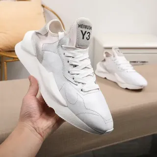 Y-3 Lifestyle Sneaker White Gray Sculpted Chunky Sole Layered Panel Construction Lifestyle Sneakers