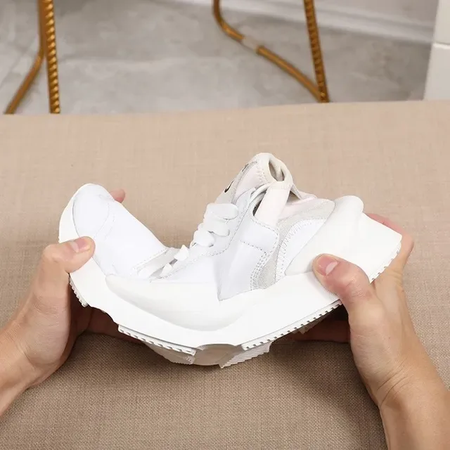 Y-3 Lifestyle Sneaker White Gray Sculpted Chunky Sole Layered Panel Construction Lifestyle Sneakers 3