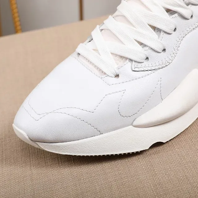 Y-3 Lifestyle Sneaker White Gray Sculpted Chunky Sole Layered Panel Construction Lifestyle Sneakers 5