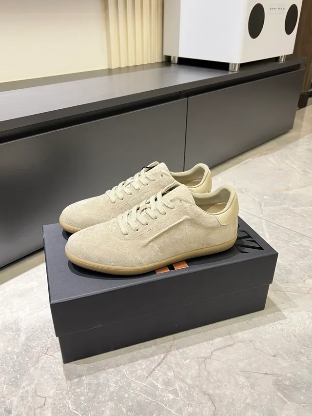 Zegna Beige Brown Suede Upper Gum Sole Lifestyle Sneakers 4