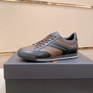 Zegna 双色调皮革生活方式运动鞋