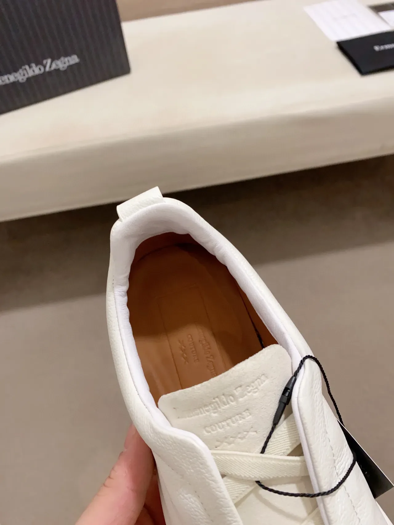 Zegna Blanc Sans Lacets Slip-On Lifestyle Sneaker 5