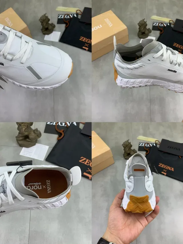 Zegna x Norda White and Gray Lifestyle Sneakers 2